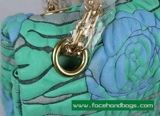 Chanel 2.55 Rose Handbag 50145 Gold Hardware-Light Blue